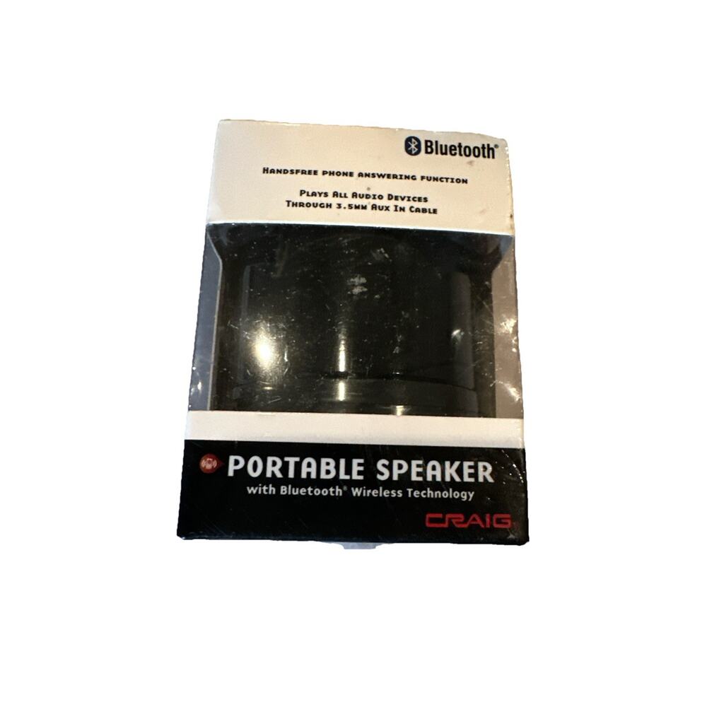 Craig Portable Speaker with Bluetooth Wireless Technology, Black CMA3568R